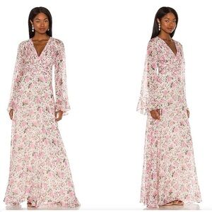 AMUR
Ros Floral Silk Chiffon Gown